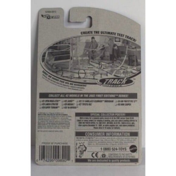 2002 Hot Wheels Open Roadster Car First Editions #33 21/42 Yellow Green 1:64 NEW - Picture 6 of 10